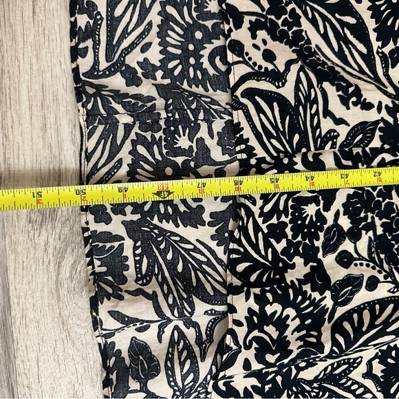 ZARA OVERSIZED BLACK / BEIGE PRINTED TUNIC DRESS 100% Cotton sz XS - Picture 8 of 13